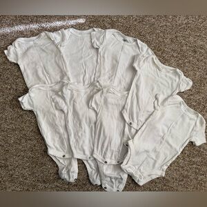 Set of White Baby Onesies